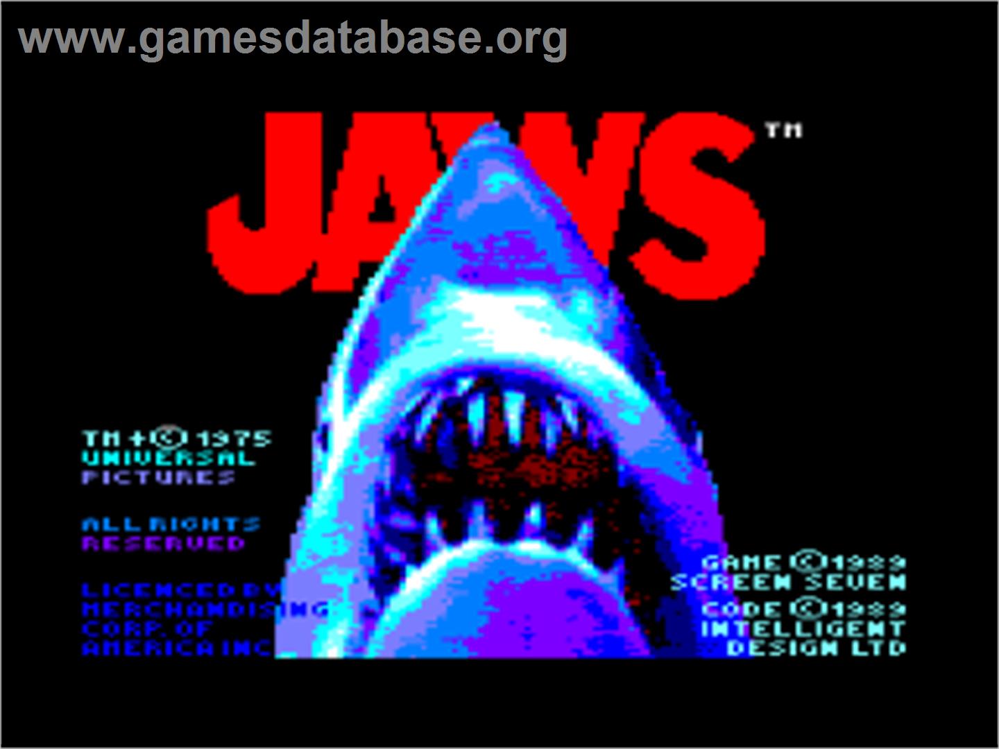 Jaws - Amstrad CPC - Artwork - Title Screen