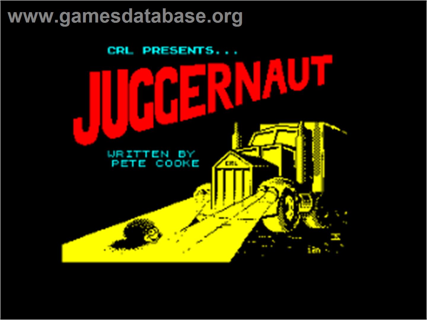 Juggernaut - Amstrad CPC - Artwork - Title Screen
