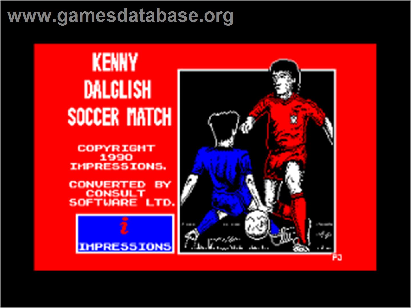 Kenny Dalglish Soccer Match - Amstrad CPC - Artwork - Title Screen