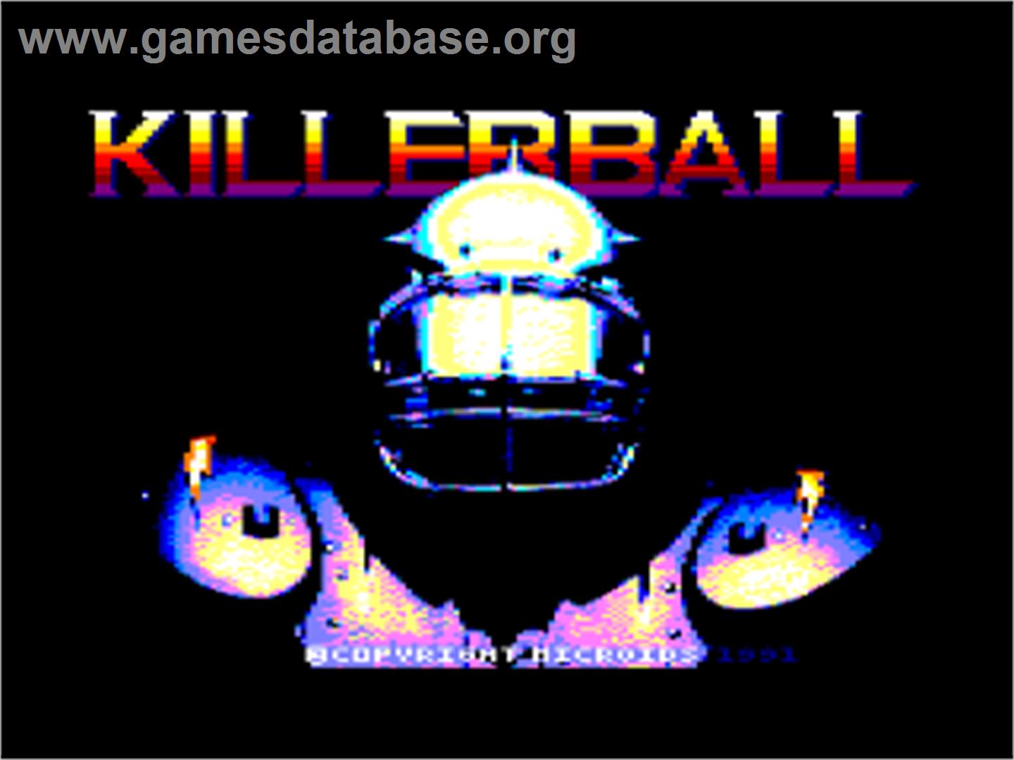 Killerball - Amstrad CPC - Artwork - Title Screen