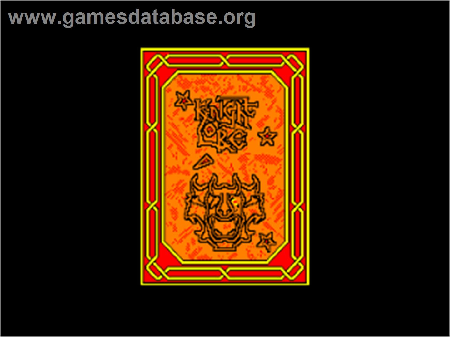 Knight Lore - Amstrad CPC - Artwork - Title Screen