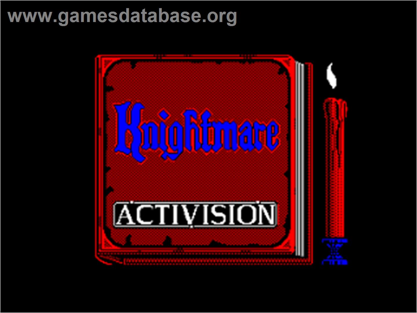 Knightmare - Amstrad CPC - Artwork - Title Screen