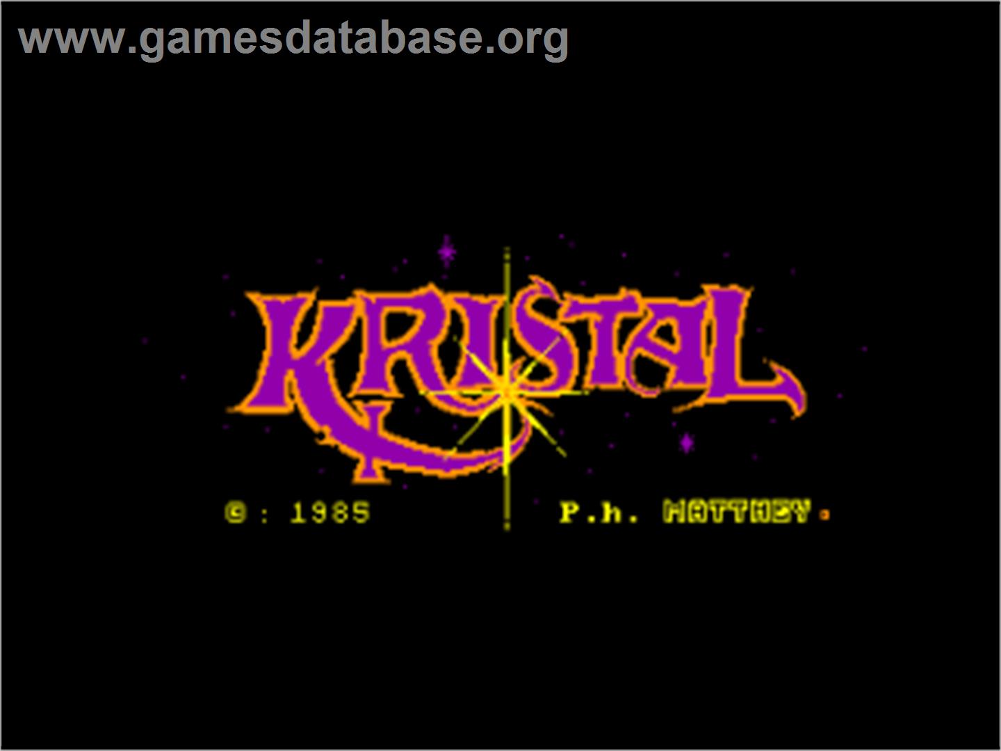 Kristal - Amstrad CPC - Artwork - Title Screen