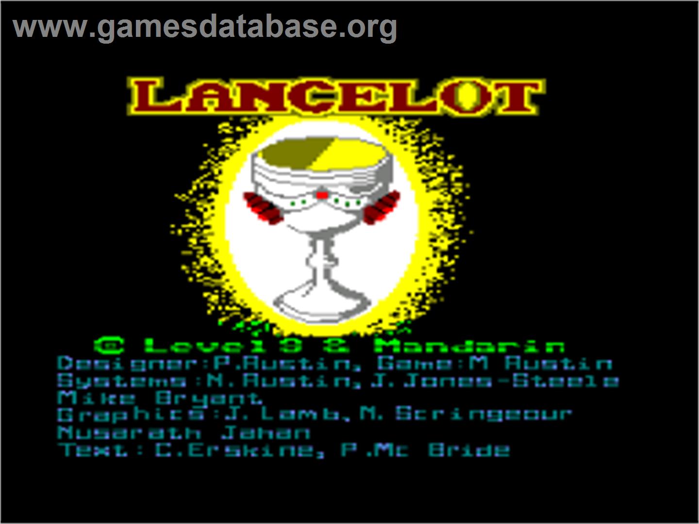 Lancelot - Amstrad CPC - Artwork - Title Screen