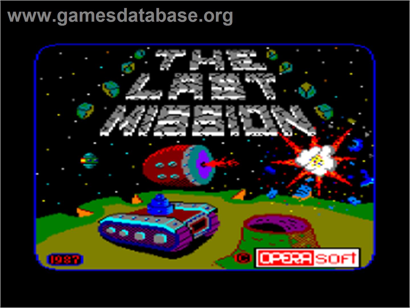 Last Mission - Amstrad CPC - Artwork - Title Screen