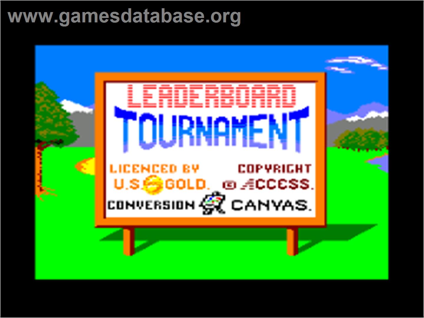 Leader Board Tournament - Amstrad CPC - Artwork - Title Screen