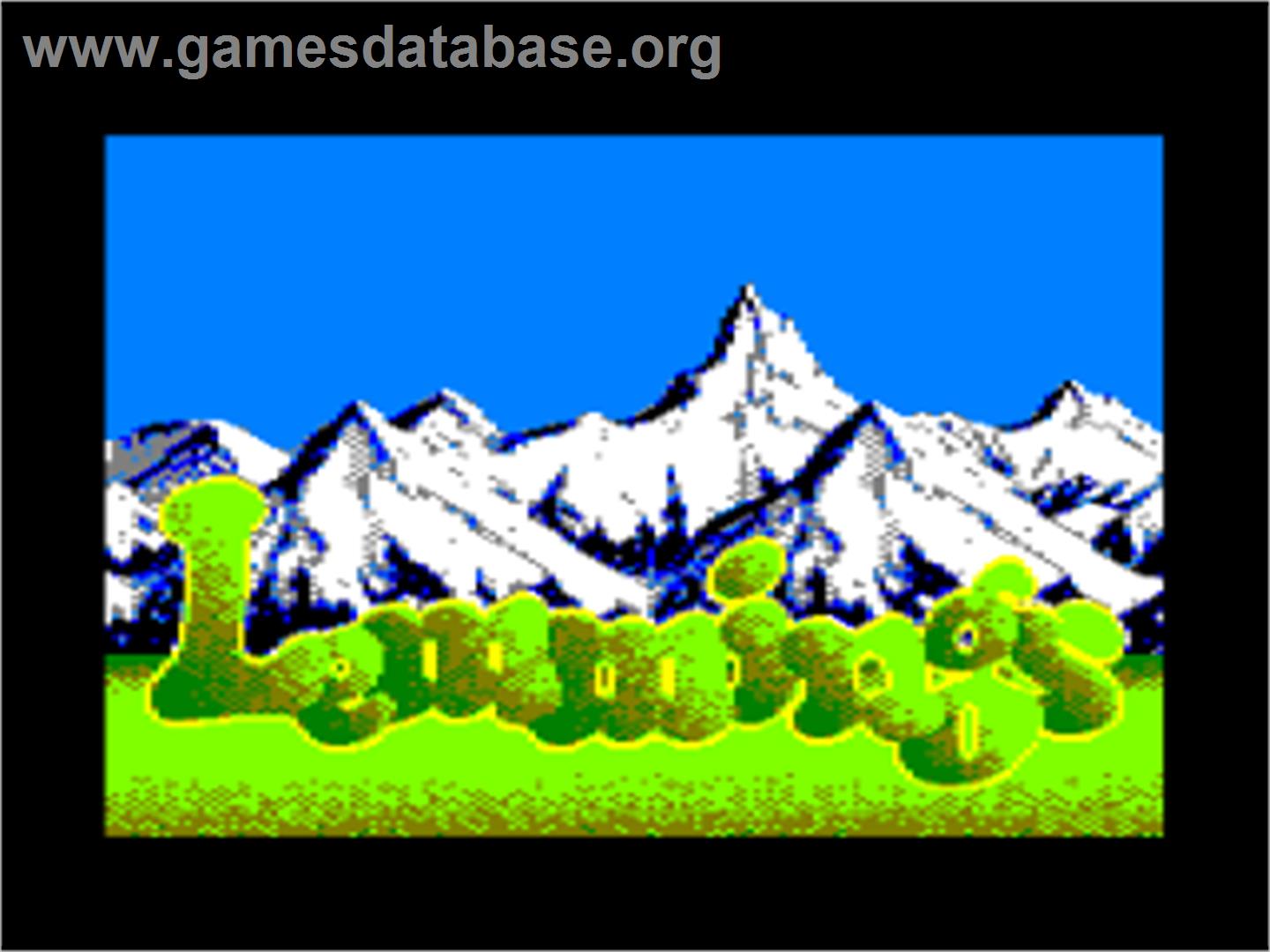 Lemmings - Amstrad CPC - Artwork - Title Screen