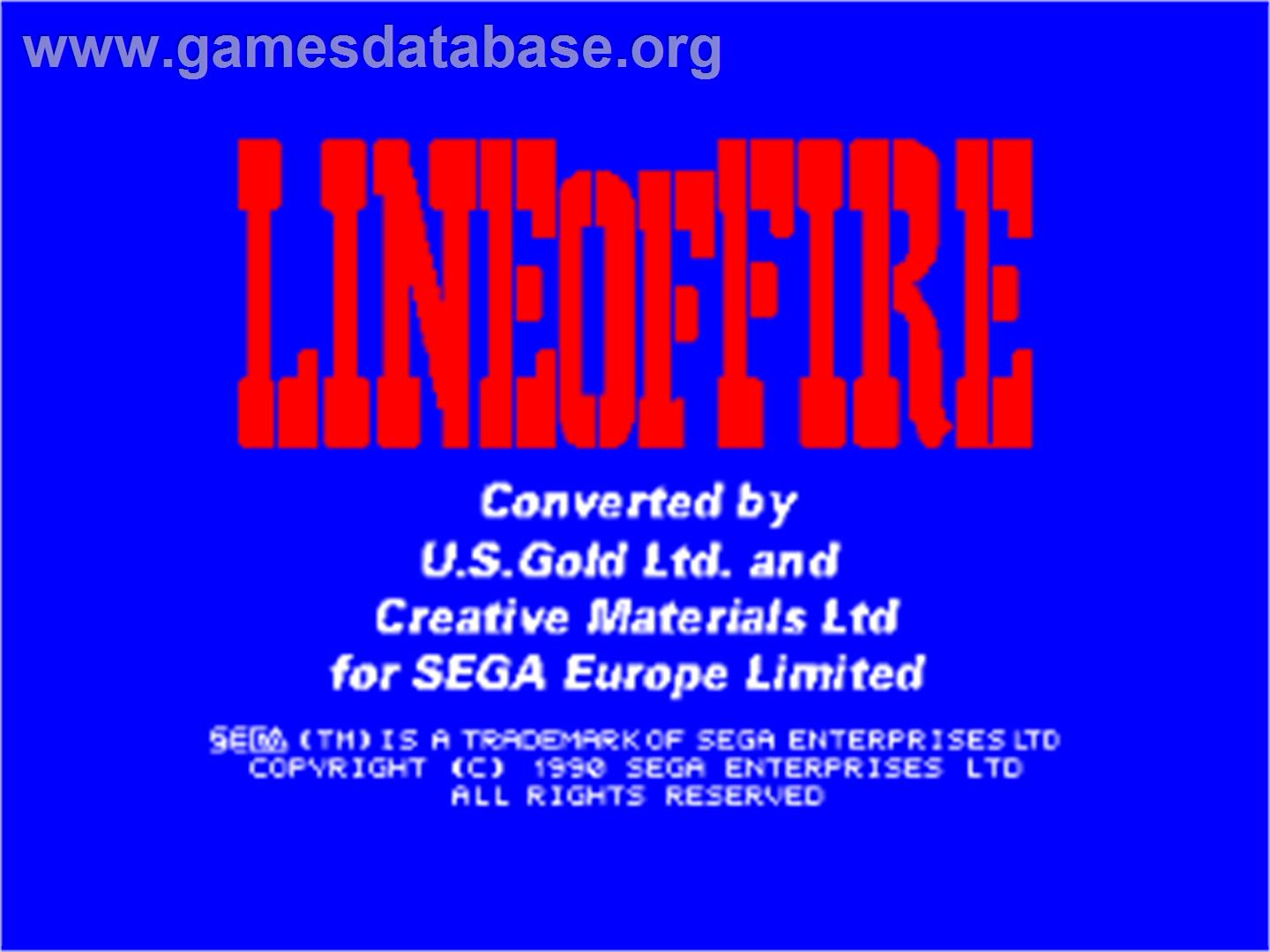 Line of Fire / Bakudan Yarou - Amstrad CPC - Artwork - Title Screen