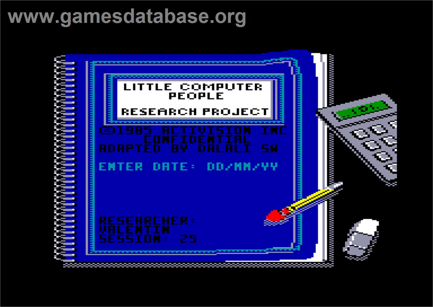 Little Computer People - Amstrad CPC - Artwork - Title Screen