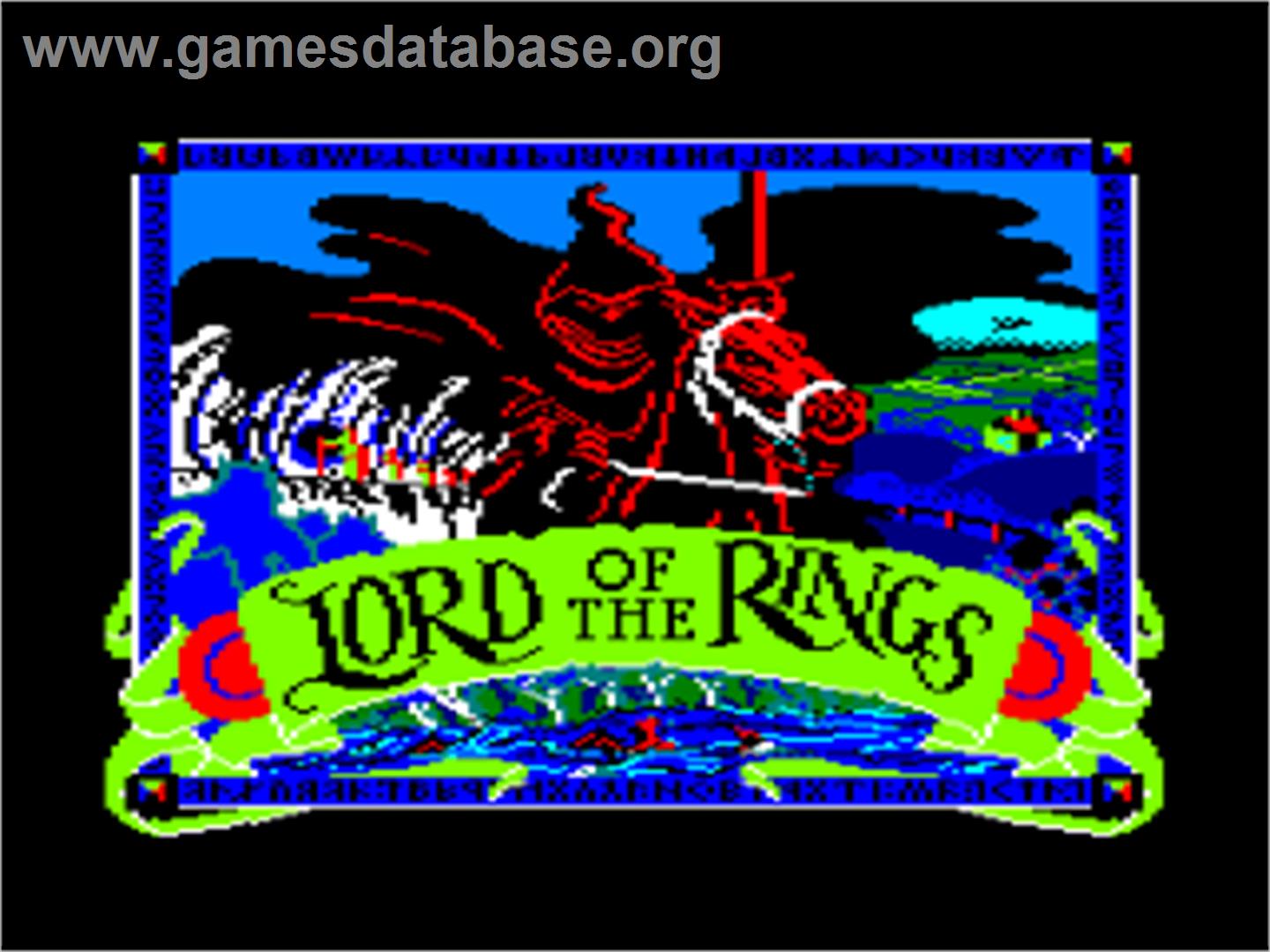 Lord Of The Rings - Game One - Amstrad CPC - Artwork - Title Screen