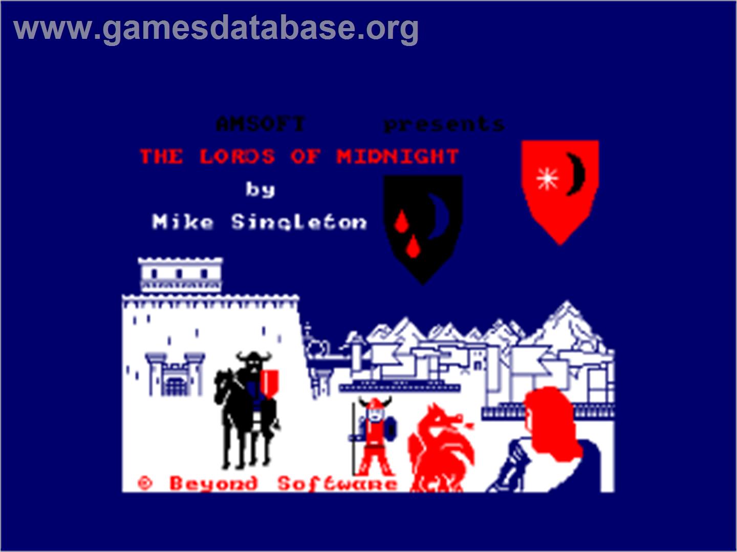 Lords Of Midnight - Amstrad CPC - Artwork - Title Screen