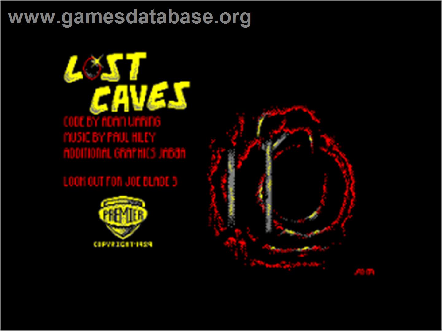 Lost Caves - Amstrad CPC - Artwork - Title Screen