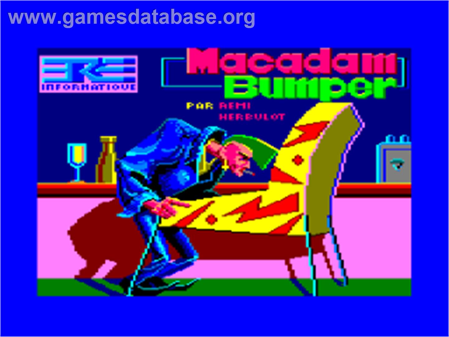 Macadam Bumper - Amstrad CPC - Artwork - Title Screen