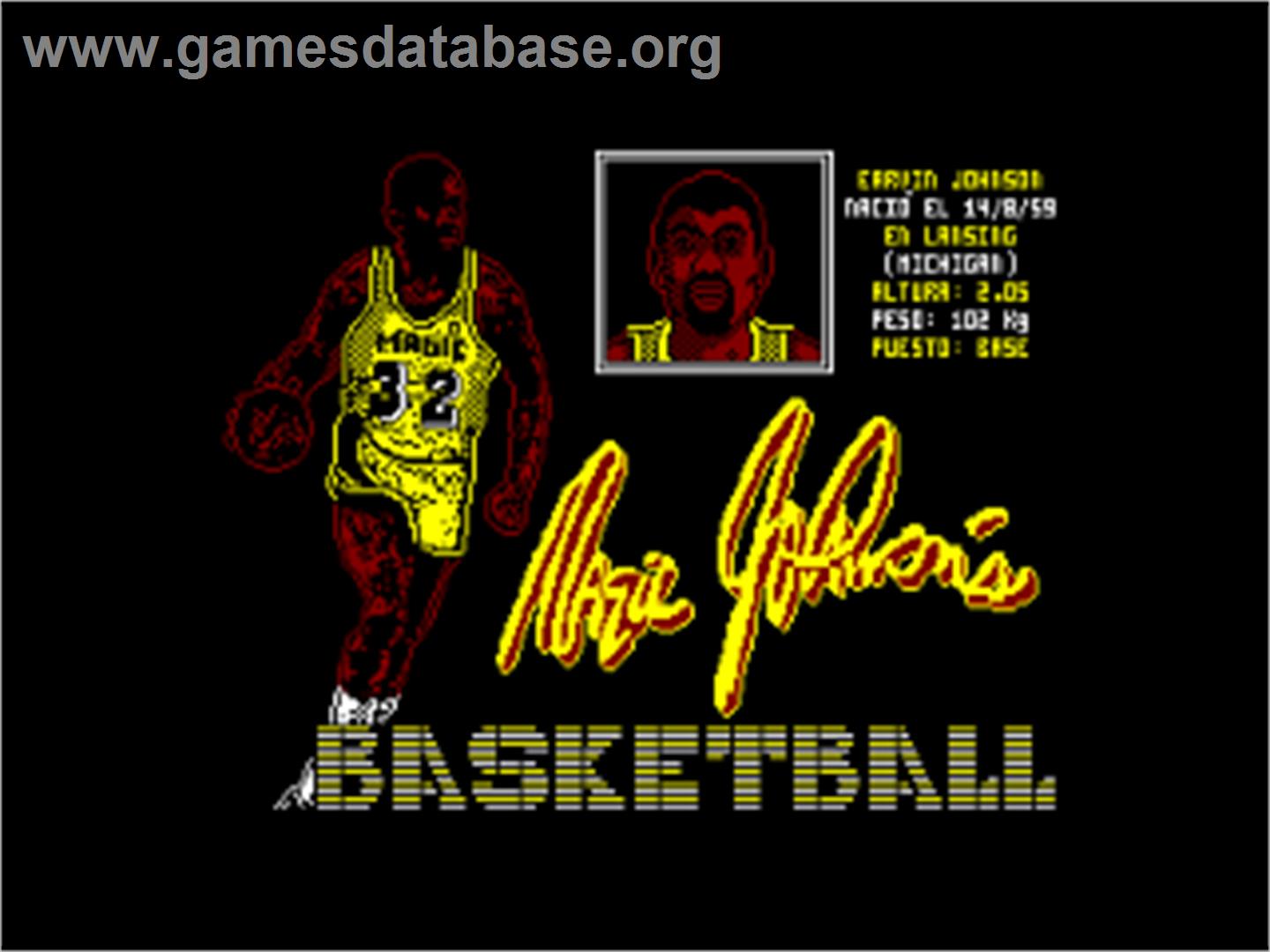 Magic Johnson's Fast Break - Amstrad CPC - Artwork - Title Screen