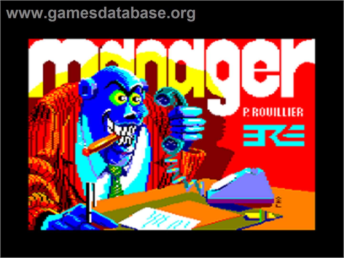 Manager - Amstrad CPC - Artwork - Title Screen
