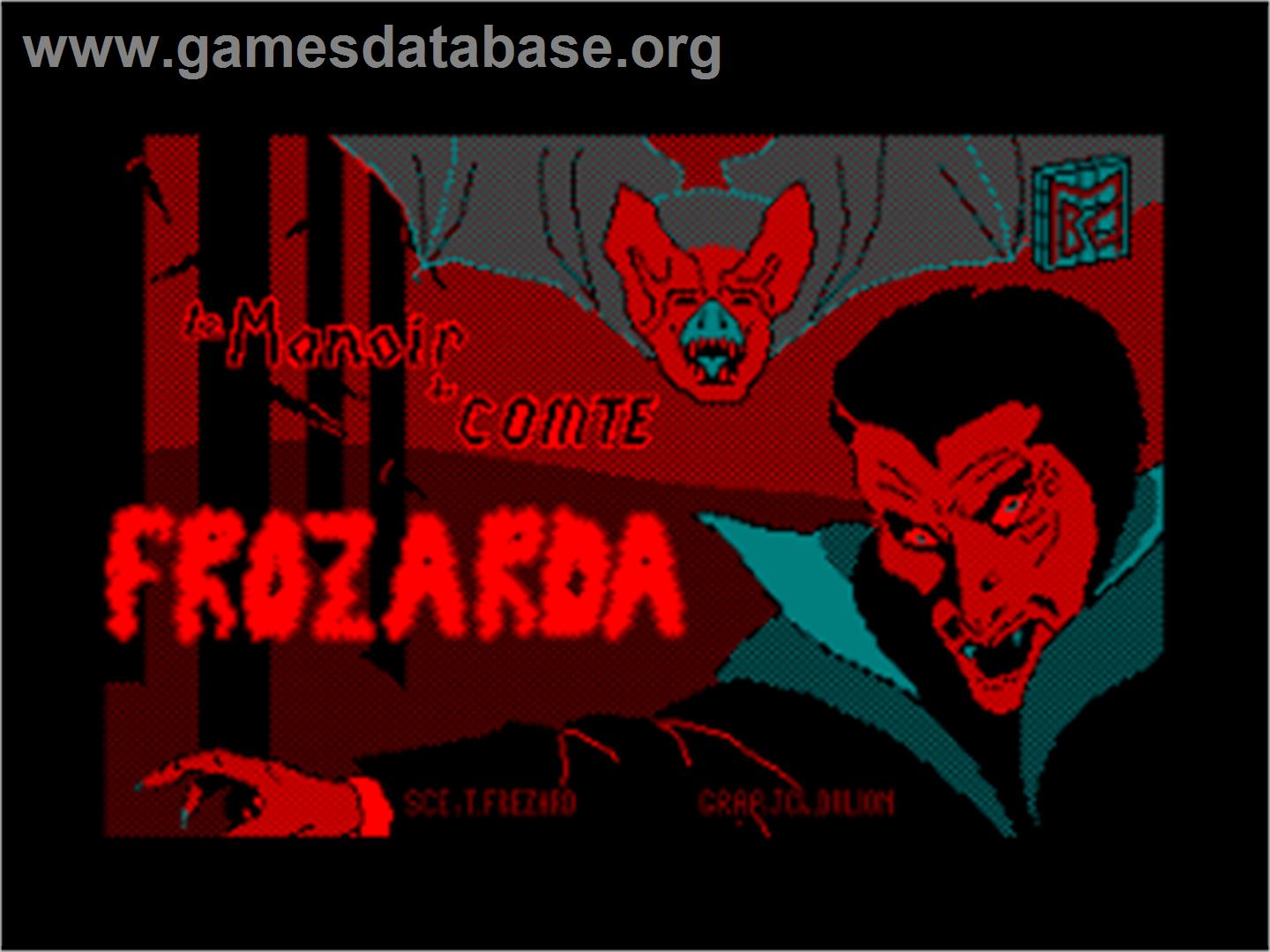Manoir Du Comte Frozarda. Le - Amstrad CPC - Artwork - Title Screen