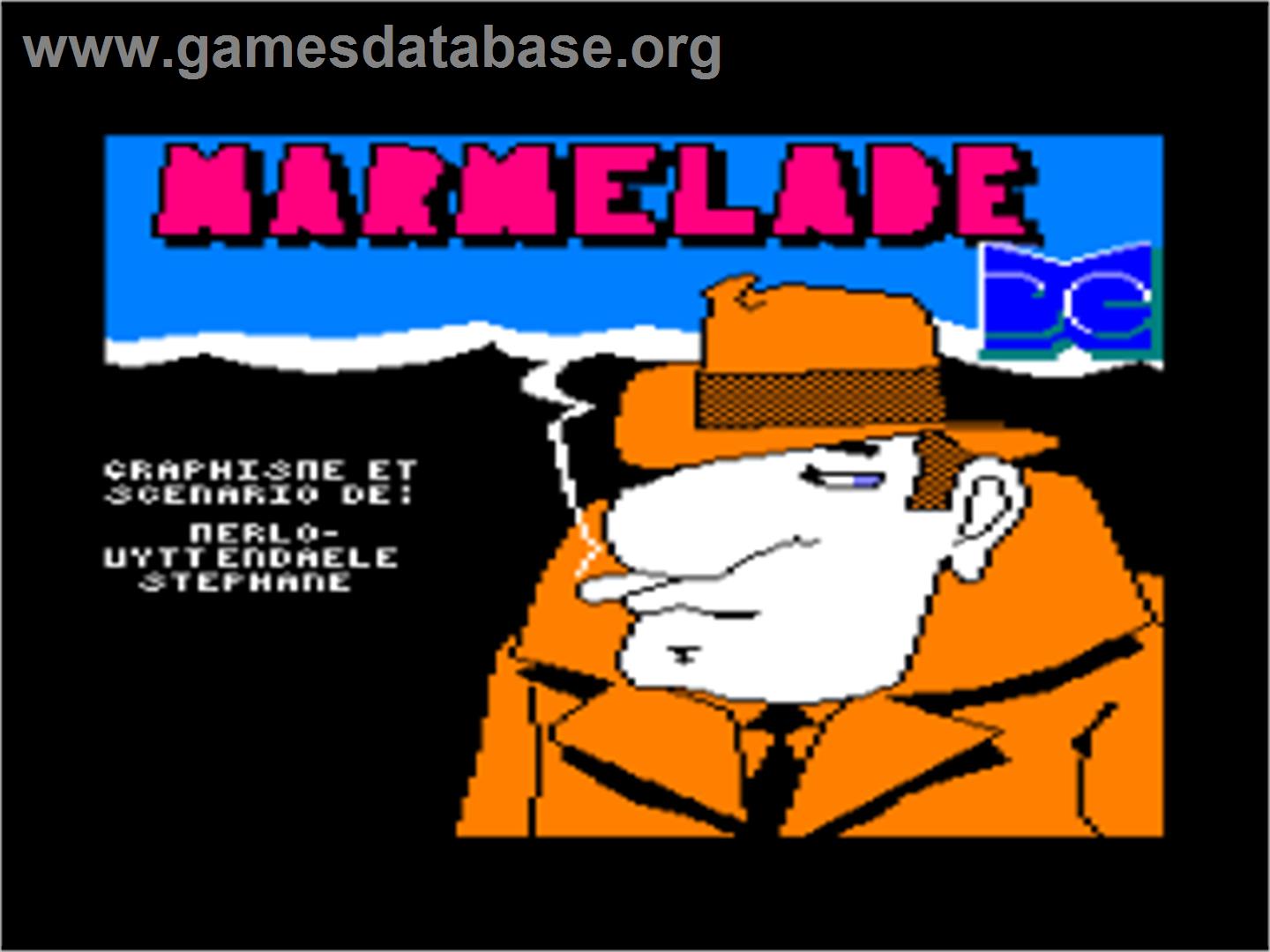 Marmelade - Amstrad CPC - Artwork - Title Screen