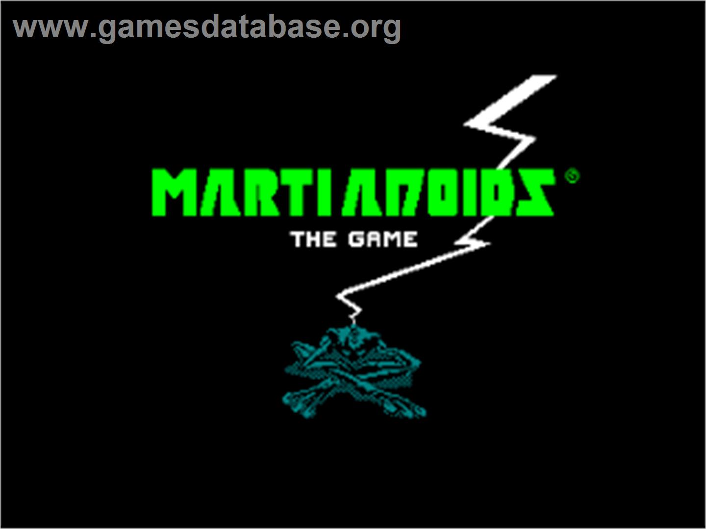 Martianoids - Amstrad CPC - Artwork - Title Screen