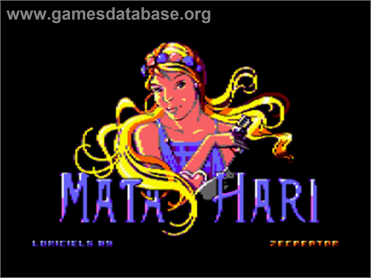 Mata Hari - Amstrad CPC - Artwork - Title Screen