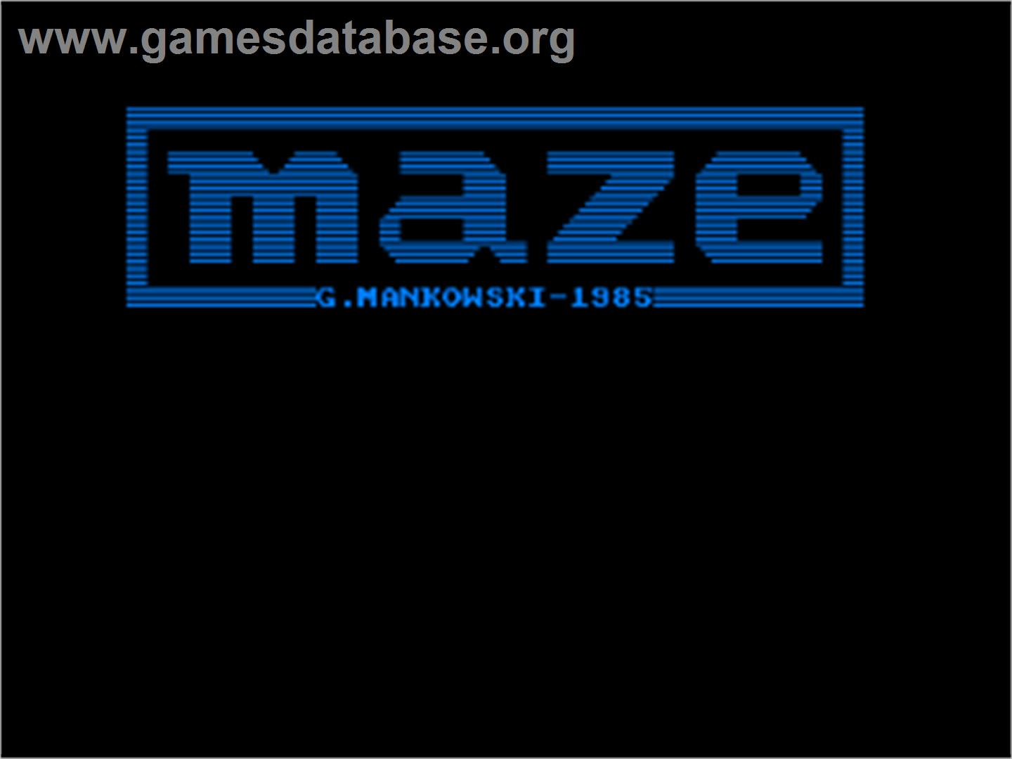 Maze - Amstrad CPC - Artwork - Title Screen