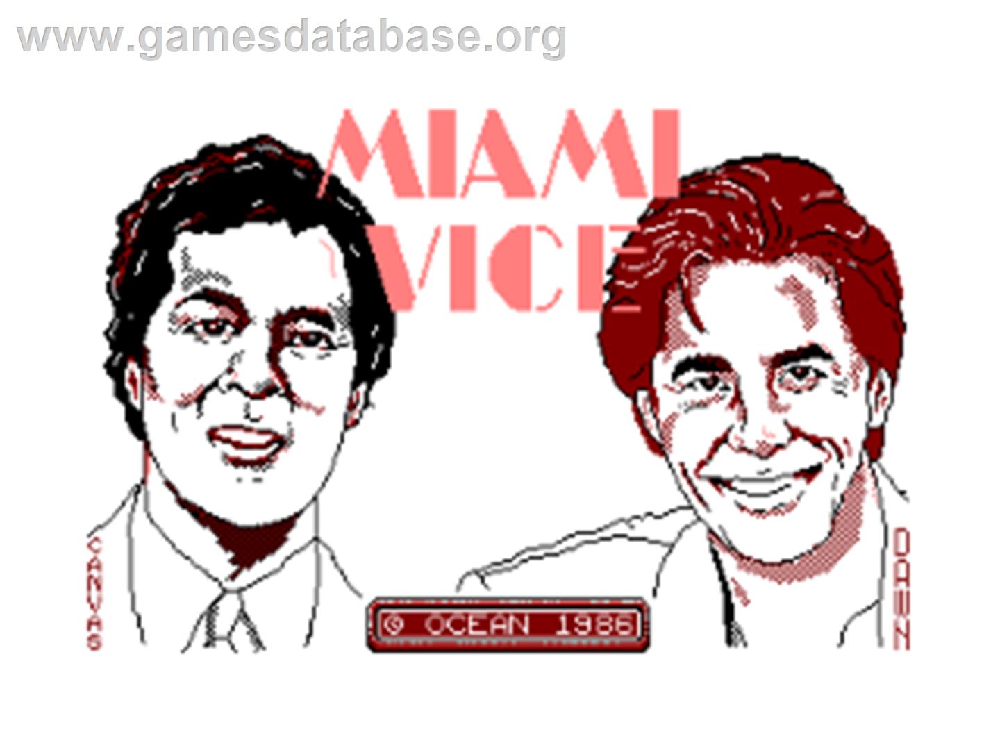 Miami Vice - Amstrad CPC - Artwork - Title Screen