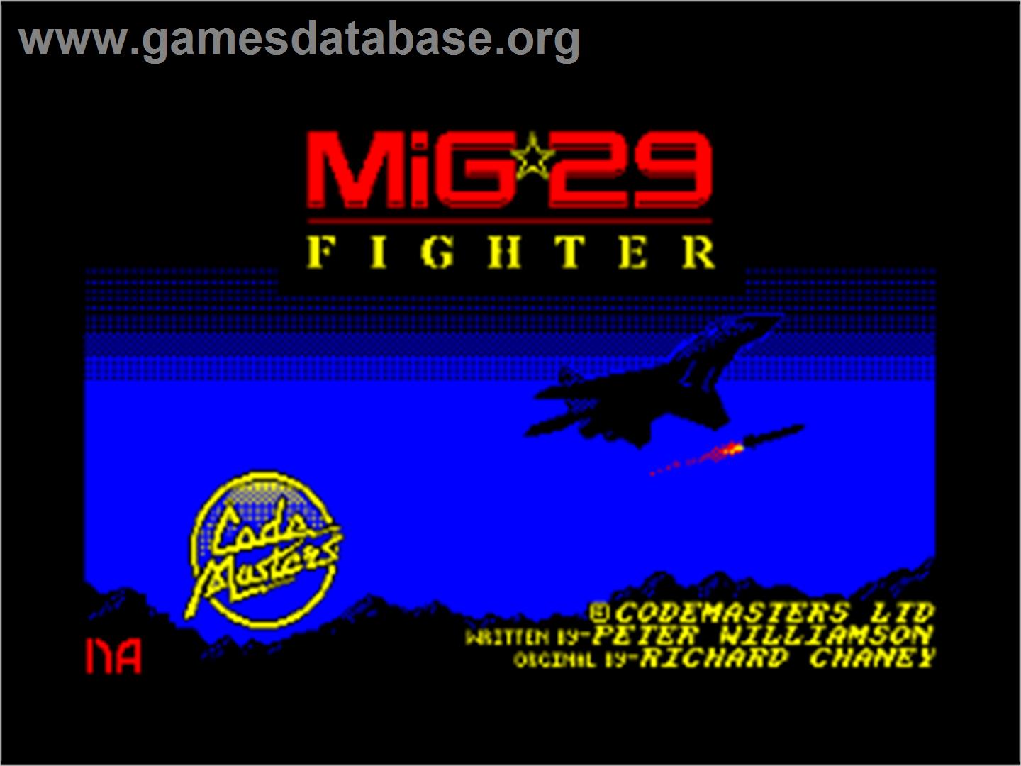 Mig-29 Soviet Fighter - Amstrad CPC - Artwork - Title Screen