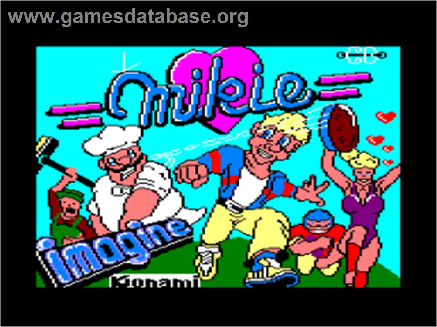 Mikie - Amstrad CPC - Artwork - Title Screen