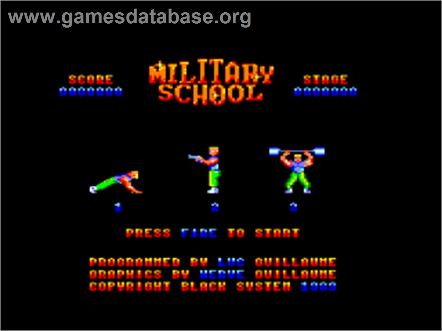 Military School - Amstrad CPC - Artwork - Title Screen