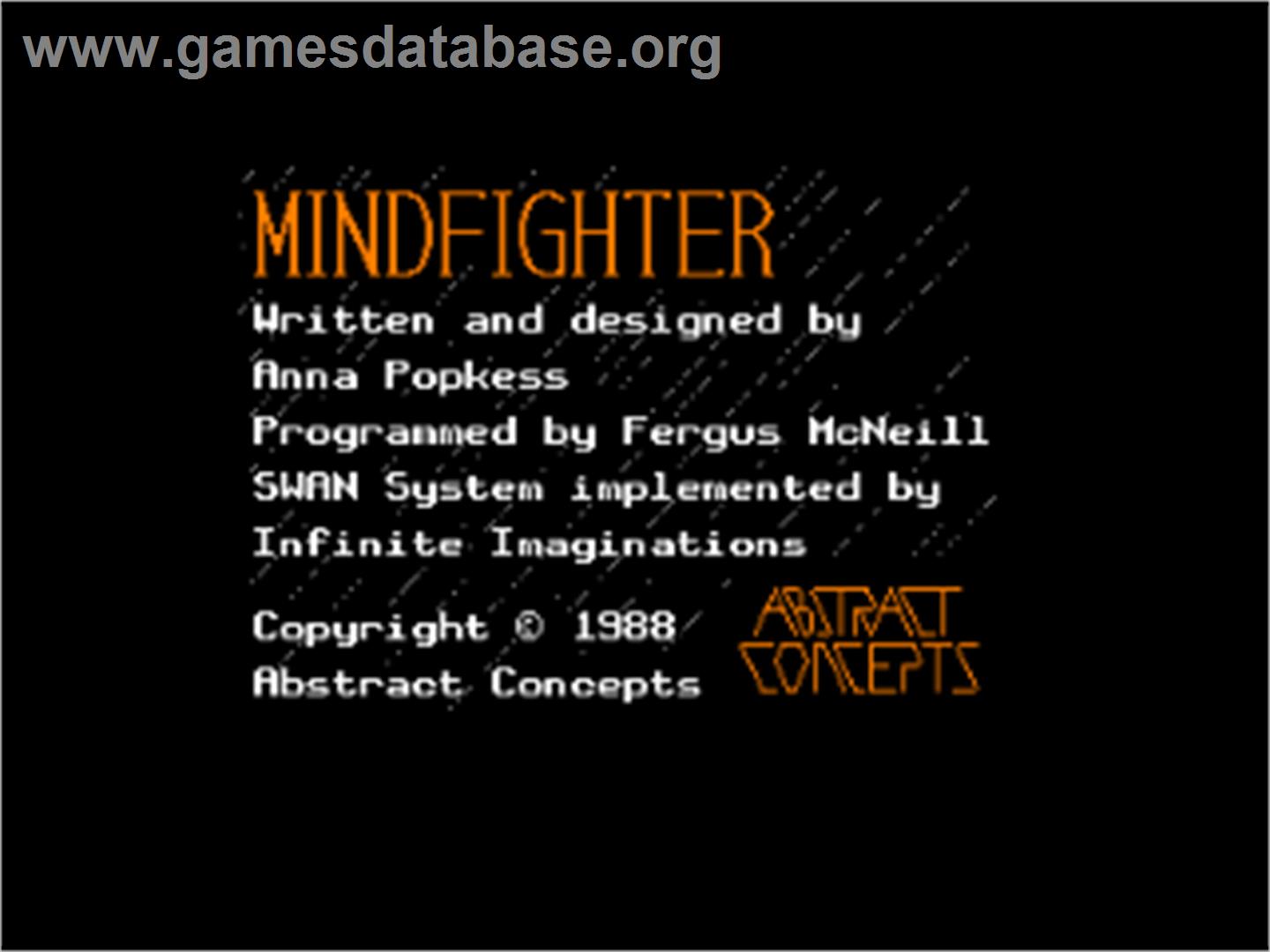 Mind Fighter - Amstrad CPC - Artwork - Title Screen