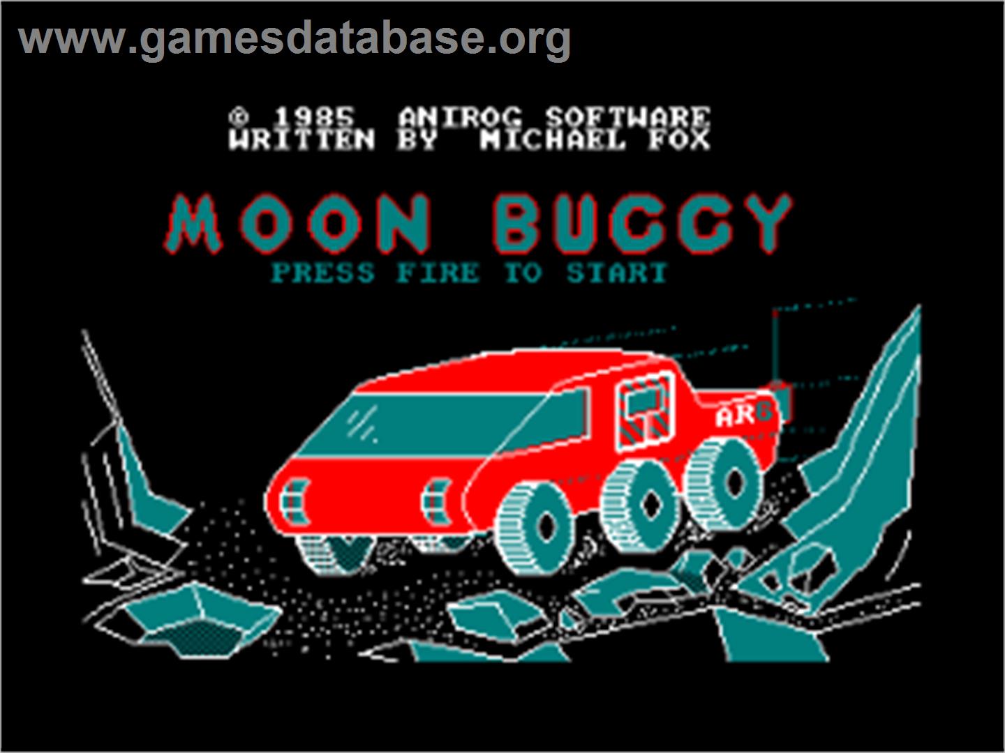 Moon Buggy - Amstrad CPC - Artwork - Title Screen