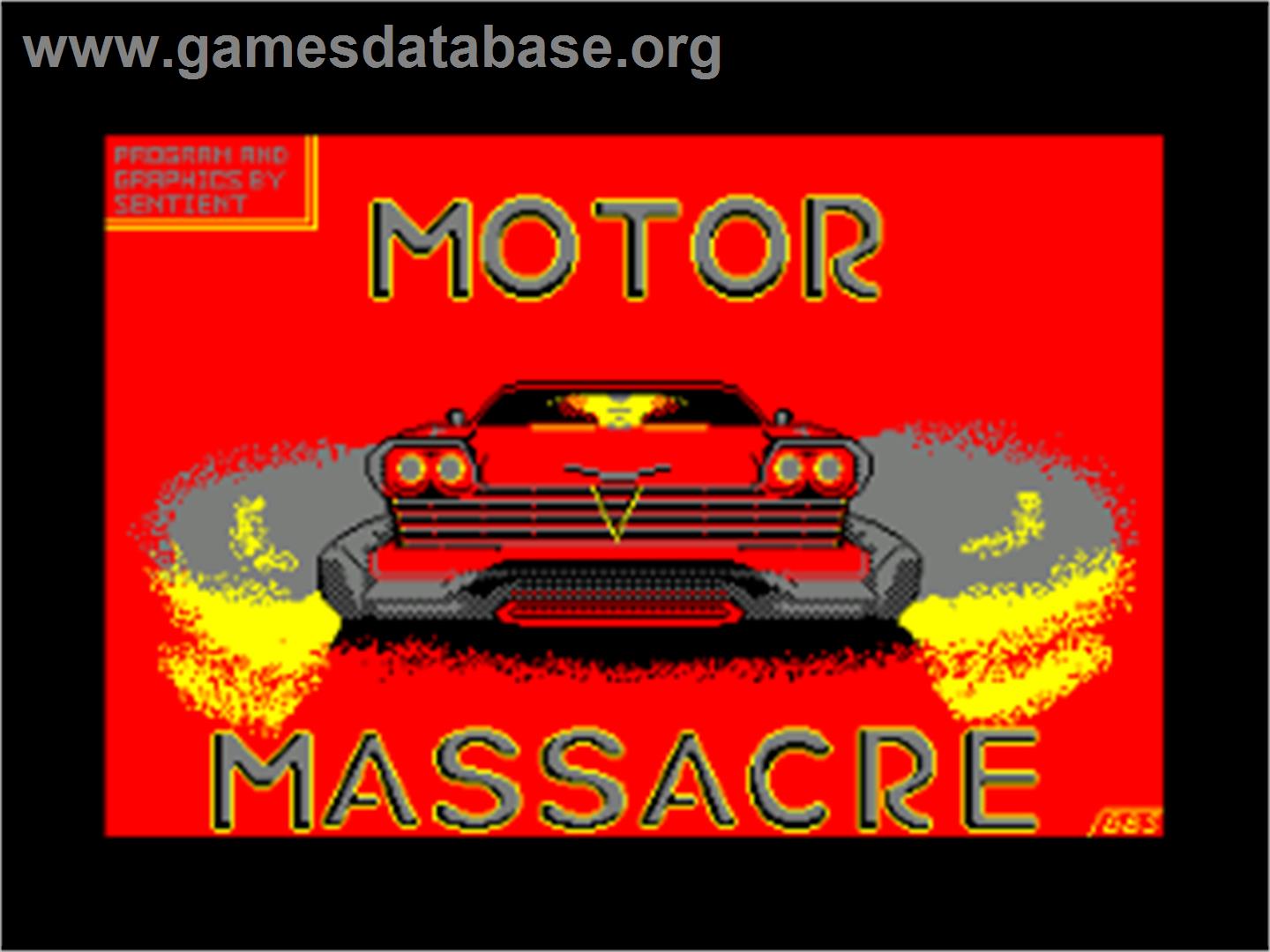Motor Massacre - Amstrad CPC - Artwork - Title Screen