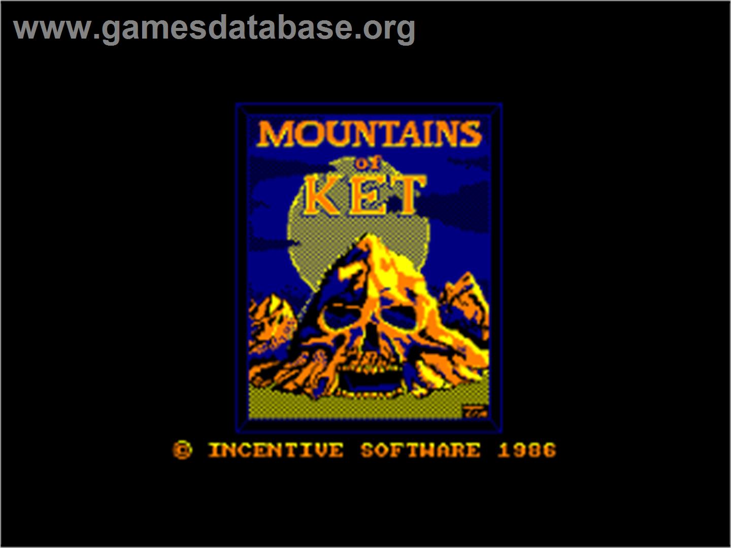Mountains Of Ket - Amstrad CPC - Artwork - Title Screen