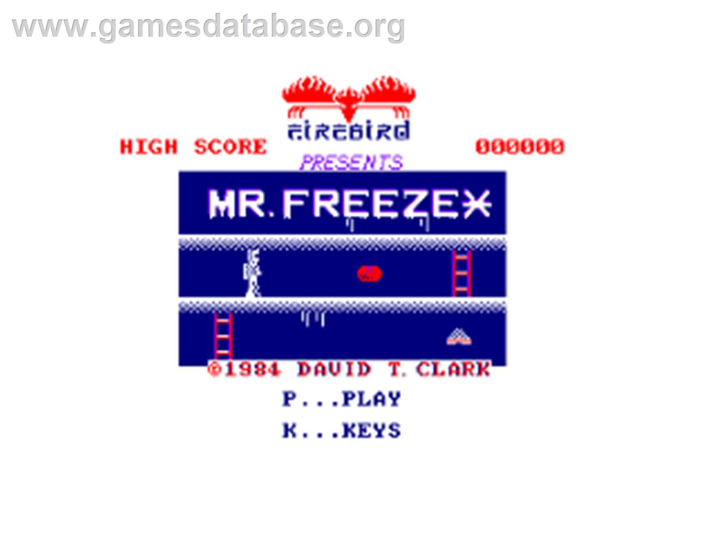 Mr. Freeze - Amstrad CPC - Artwork - Title Screen