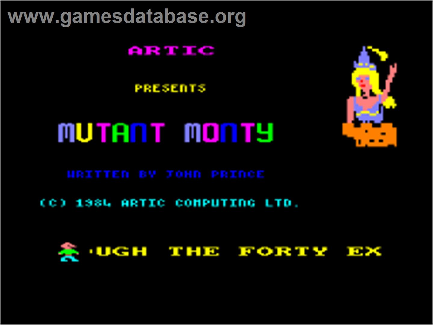 Mutant Monty - Amstrad CPC - Artwork - Title Screen