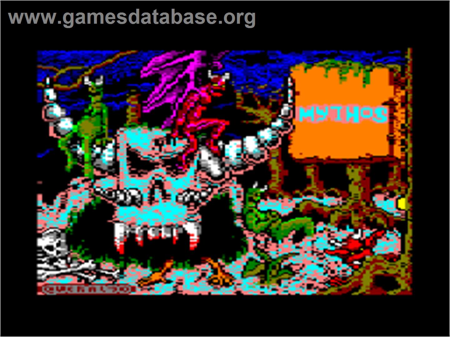Mythos - Amstrad CPC - Artwork - Title Screen