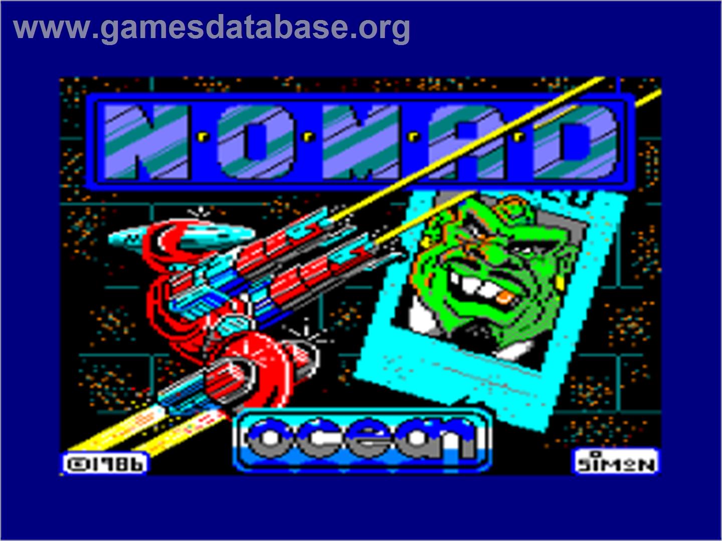 N.O.M.A.D - Amstrad CPC - Artwork - Title Screen