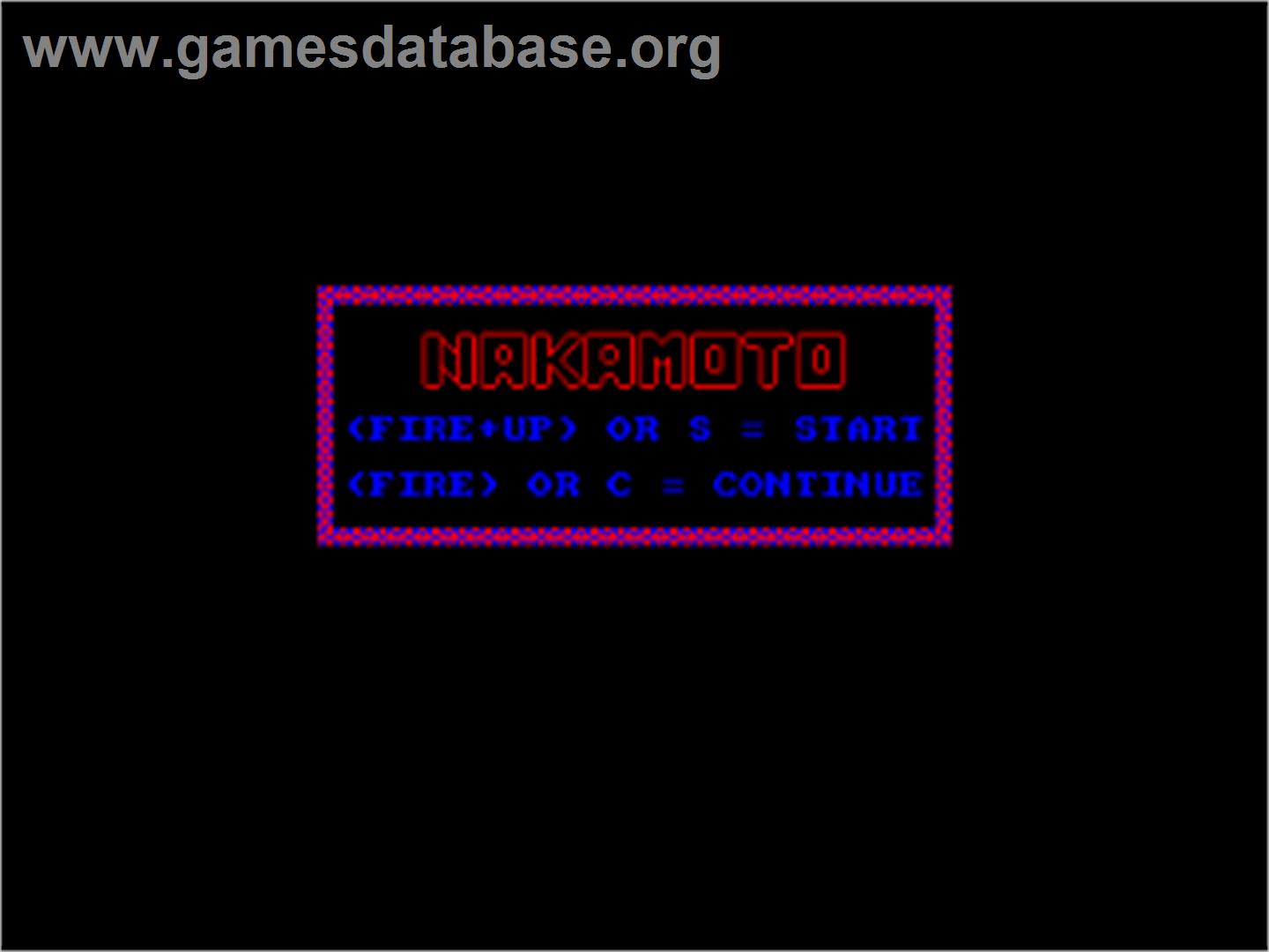 Nakamoto - Amstrad CPC - Artwork - Title Screen