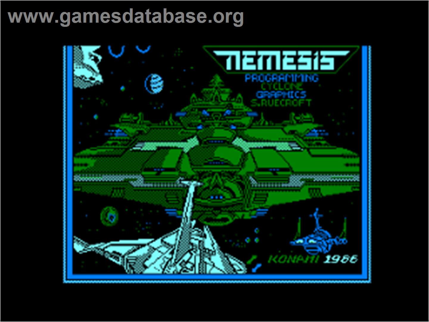 Nemesis - Amstrad CPC - Artwork - Title Screen