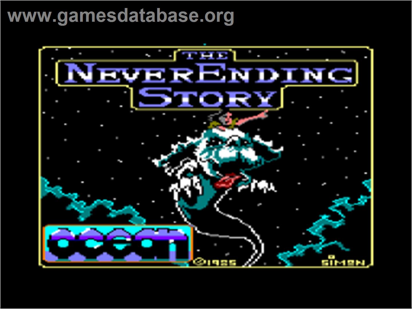 Neverending Story, The - Amstrad CPC - Artwork - Title Screen