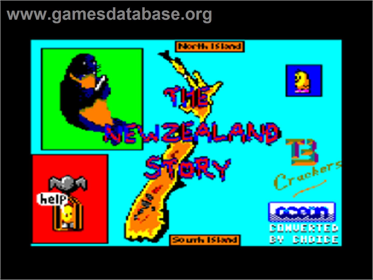 New Zealand Story, The - Amstrad CPC - Artwork - Title Screen