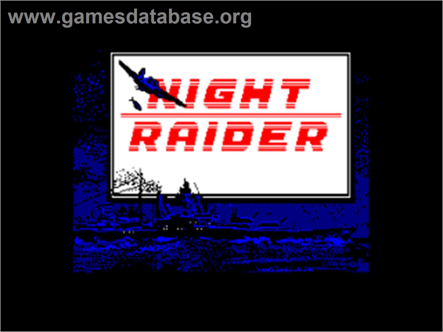 Night Raider - Amstrad CPC - Artwork - Title Screen