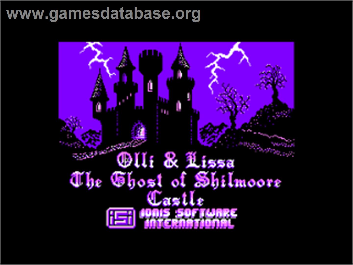 Olli & Lissa: The Ghost of Shilmore Castle - Amstrad CPC - Artwork - Title Screen
