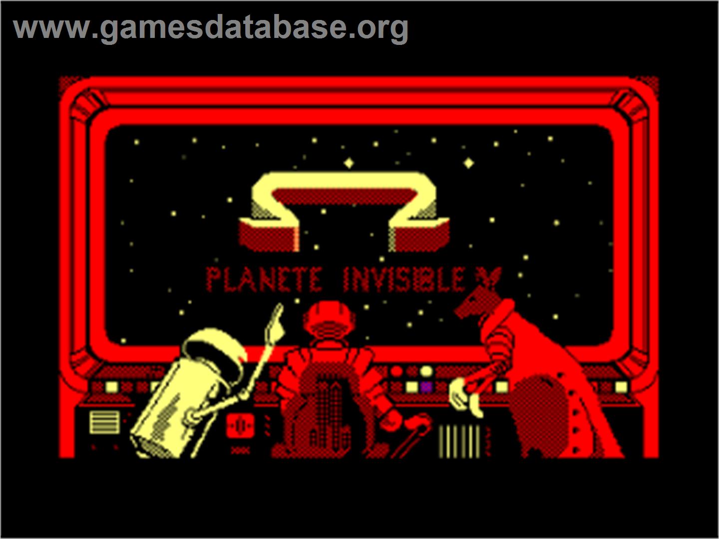 Omega Planete Invisible - Amstrad CPC - Artwork - Title Screen