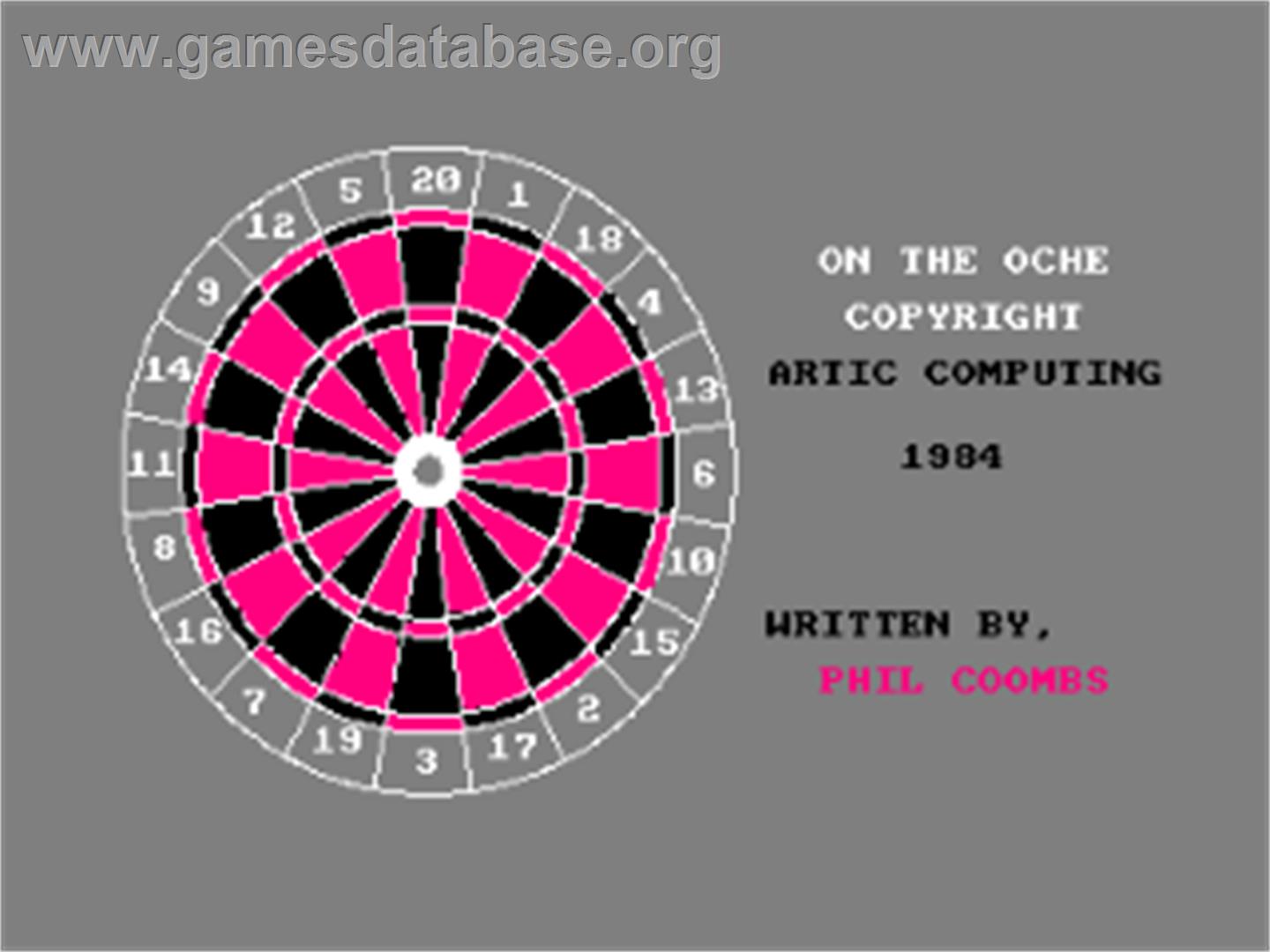 On The Oche - Amstrad CPC - Artwork - Title Screen