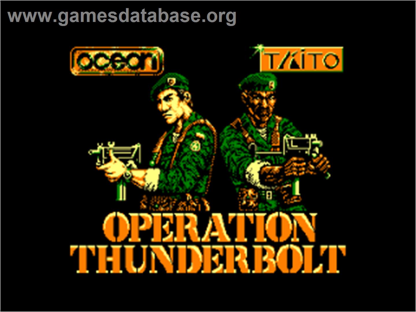 Operation Thunderbolt - Amstrad CPC - Artwork - Title Screen