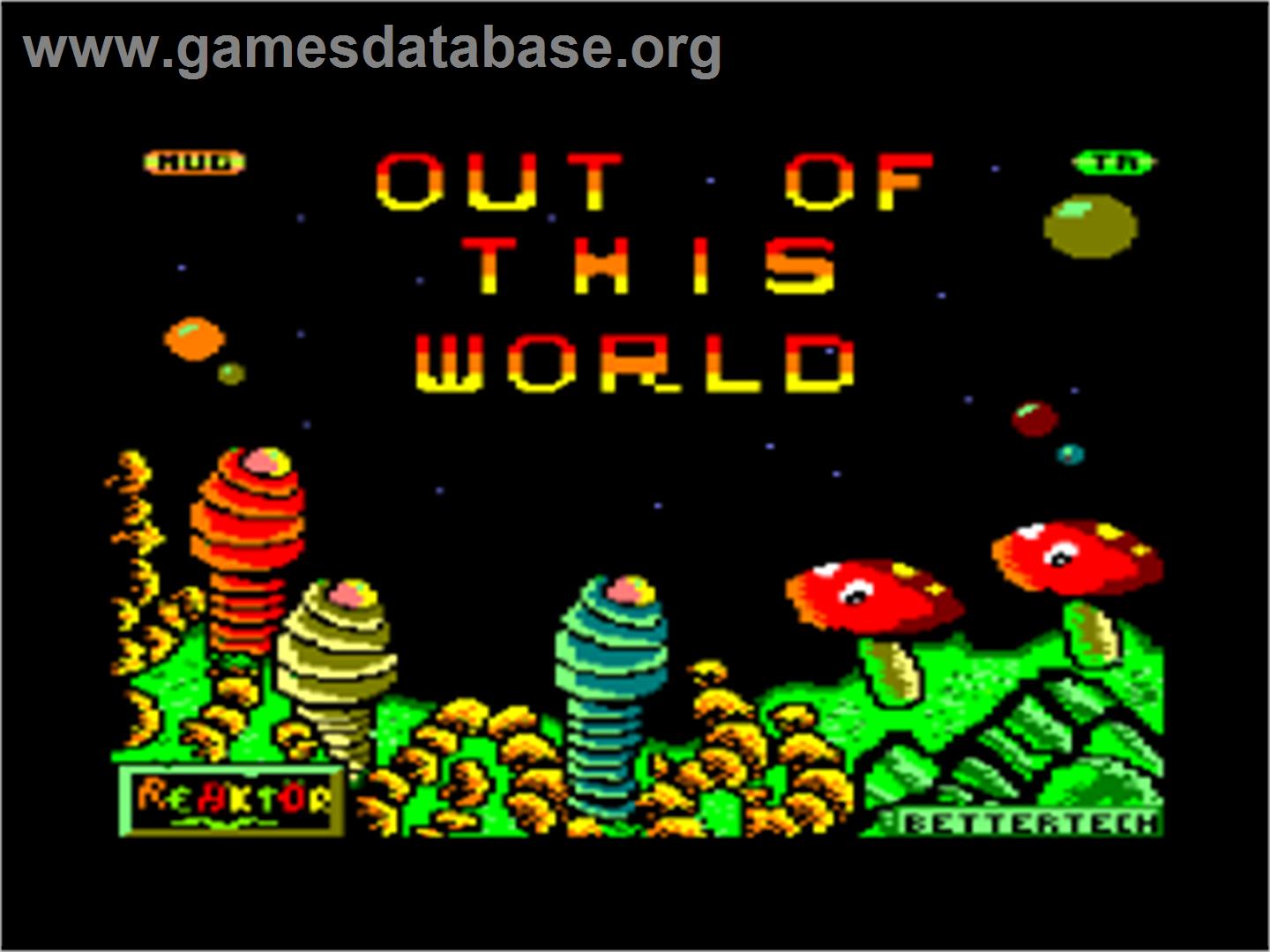 Out Of This World - Amstrad CPC - Artwork - Title Screen