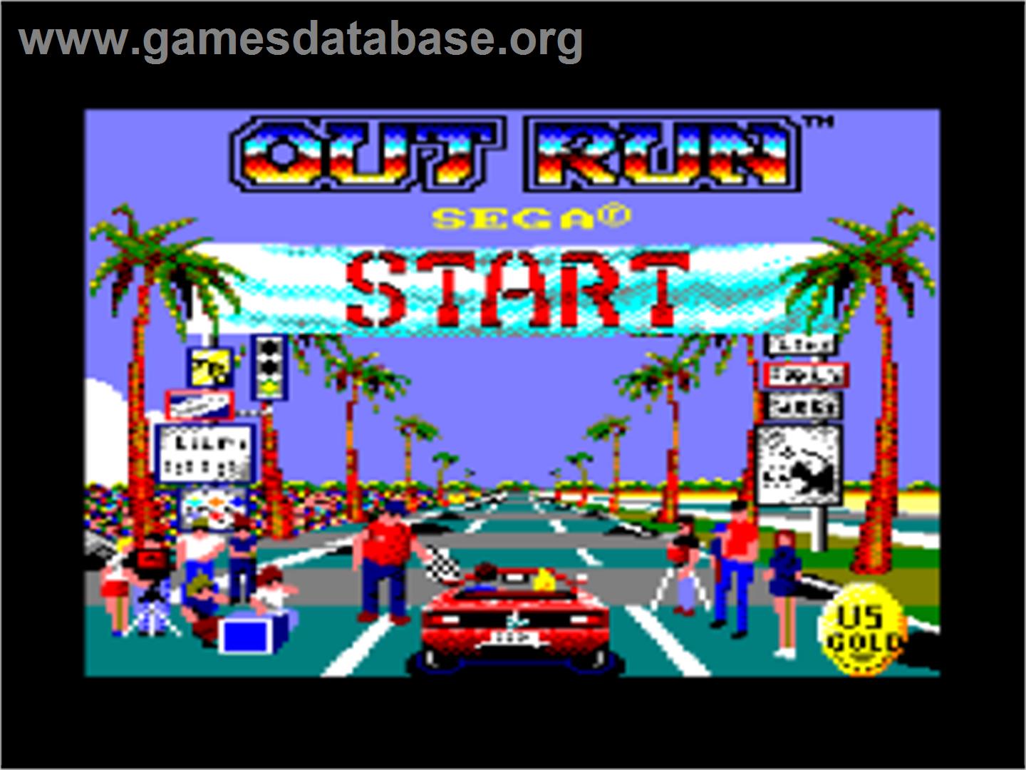 Out Run - Amstrad CPC - Artwork - Title Screen