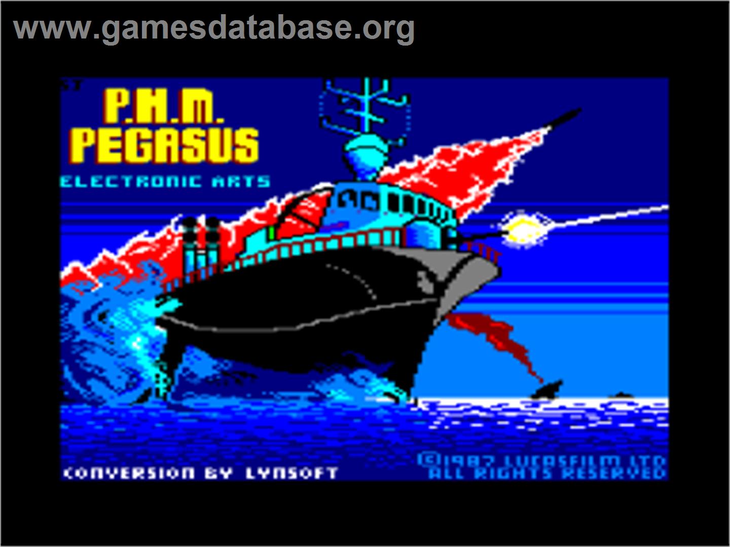 PHM Pegasus - Amstrad CPC - Artwork - Title Screen