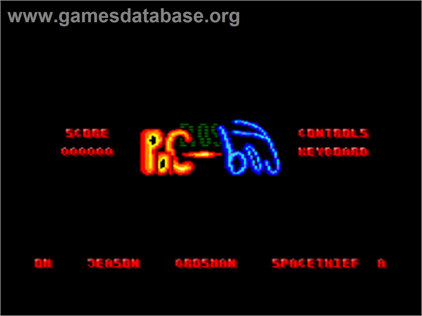 Pac-Boy - Amstrad CPC - Artwork - Title Screen