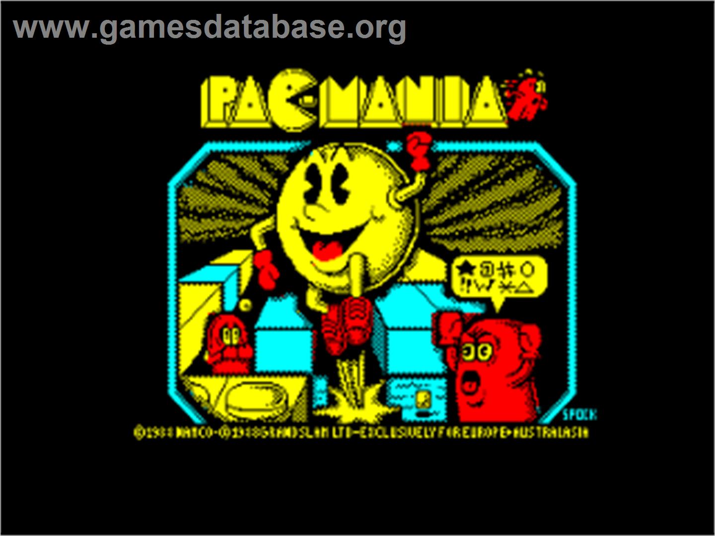 Pac-Mania - Amstrad CPC - Artwork - Title Screen